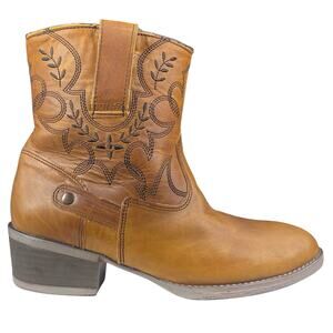 Sterling River Women’s Brown Leather Embroidered Western Boot Size US 6.5